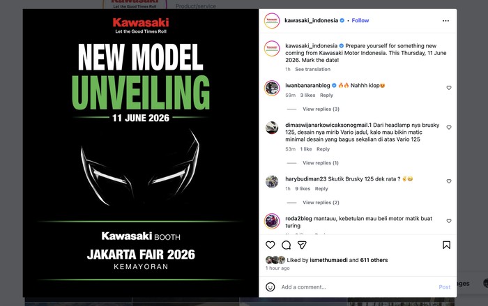 Kawasaki beri sinyal luncurkan motor matic di Indonesia