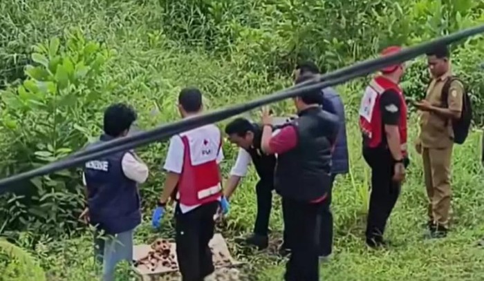 Penemuan tengkorak di Sampit, Kotawaringin Timur yang diduga bukan manusia. (dok Istimewa)