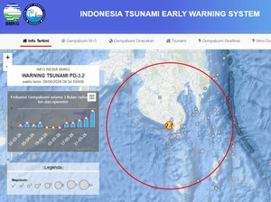 9 Wilayah RI Terdeteksi Diterjang Tsunami Hari Ini, Ketinggian Capai 0,75 M