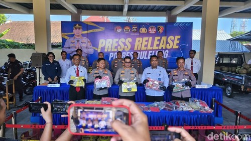 Press rilis Operasi Antik Agung 2026, di Polres Buleleng, Senin (8/6/2026). (Made Wijaya Kusuma/detikBali)