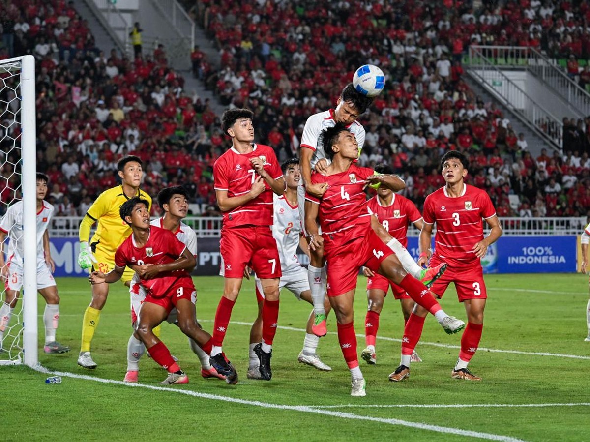 Foto: Laga Timnas Indonesia U-19 Vs Vietnam U-19 (Dok. Diskominfo Sumut)