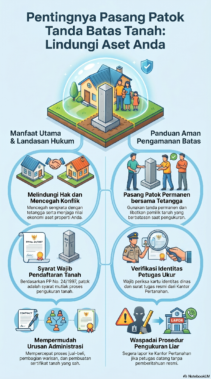 Infografis patok tanah