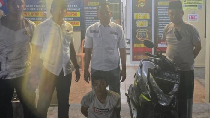 Maling motor di Musi Rawas kecelakaan hingga dimassa warga