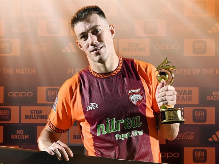 Mariano Peralta dikabarkan hengkang dari Borneo FC ke Persija Jakarta. (Istimewa)