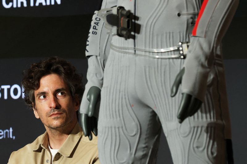 Sonya Gavankar McKay, Russell Ralston, Jonathan Cirtain, and Lorenzo Bertelli speak on a panel during a press event by Prada and Axiom Space in New York City, U.S., June 7, 2026. REUTERS/Heather Khalifa