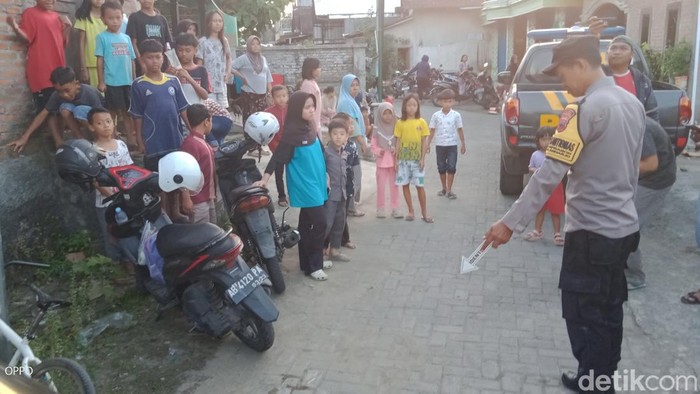 TKP pencurian sepeda motor yang seret bocah SD di Sidowayah, Kecamatan Polanharjo, Klaten, Selasa (9/6/2026).