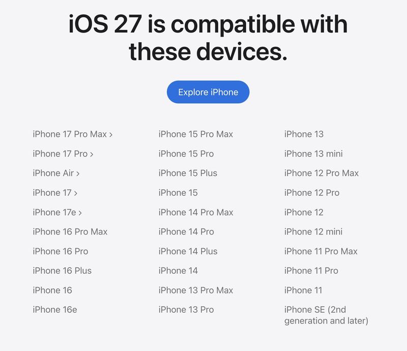 Perangkat Apple dapat update 27 Perangkat Apple dapat update iOS 27