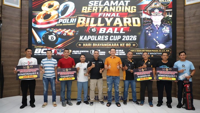 Turnamen Biliar Kapolres Cup di Magetan