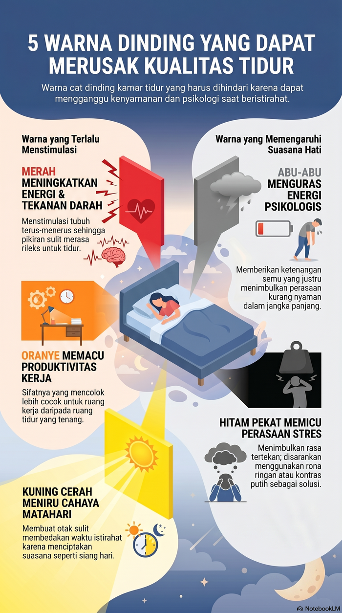 Warna Dinding Kamar yang Bikin Tidur Nggak Nyenyak