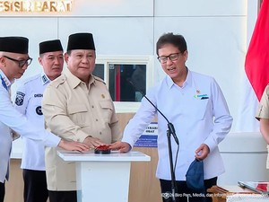 Didampingi Gubernur Lampung, Prabowo Resmikan RSUD KH Muhammad Thohir