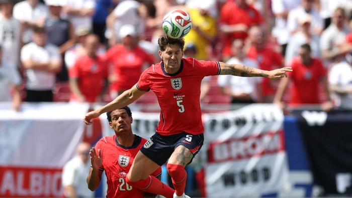 Soccer Football - International Friendly - England v New Zealand - Raymond James Stadium, Tampa, Florida, U.S. - June 6, 2026 Englands John Stones in action with Jarell Quansah IMAGN IMAGES via Reuters/Nathan Ray Seebeck
