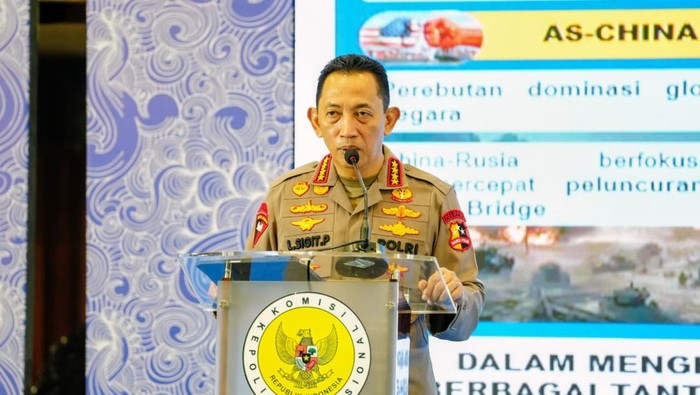 Kapolri Jenderal Listyo Sigit Prabowo dalam acara Rapat Koordinasi Pengawasan (Rakorwas) Kompolnas Tahun Anggaran 2026 di kawasan Ancol, Jakut (dok Polri)