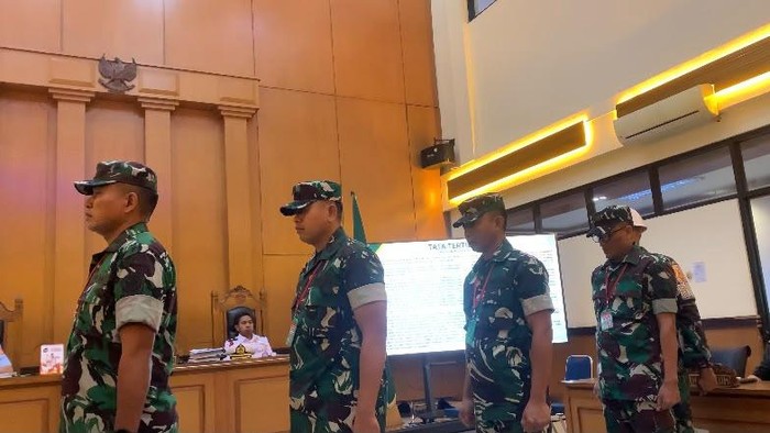 Para terdakwa kasus penyiraman air keras terhadap Andrie Yunus (detikcom)