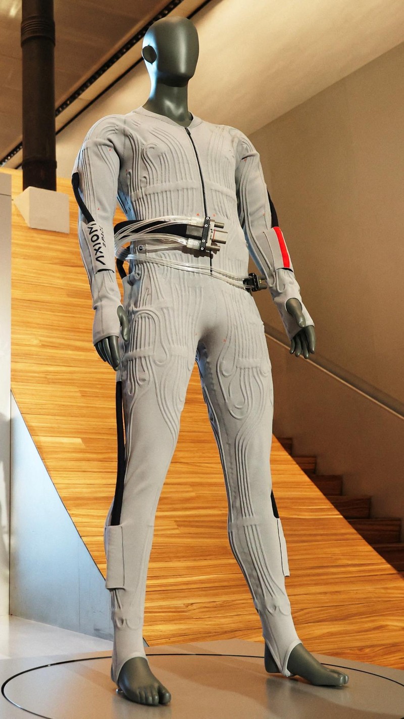 The inner-layer liquid cooling and ventilation garment designed by Prada and Axiom Space is unveiled at a press event in New York City, U.S., June 7, 2026. REUTERS/Heather Khalifa