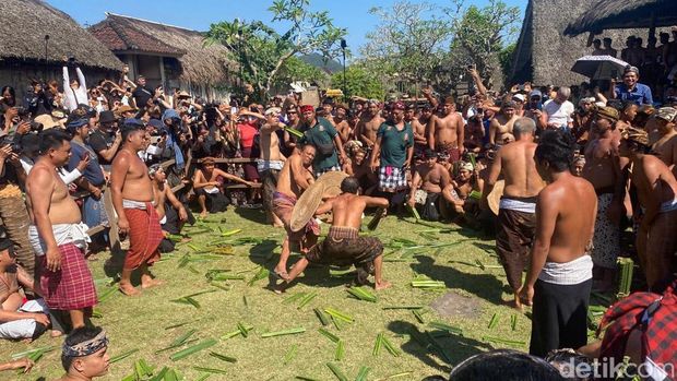 Tradisi perang pandan yang dilaksanakan di Tenganan Pegringsingan, Kecamatan Manggis, Karangasem, Bali, Rabu (10/6/2026). Tradisi perang pandan yang dilaksanakan di Tenganan Pegringsingan, Kecamatan Manggis, Karangasem, Bali, Rabu (10/6/2026).