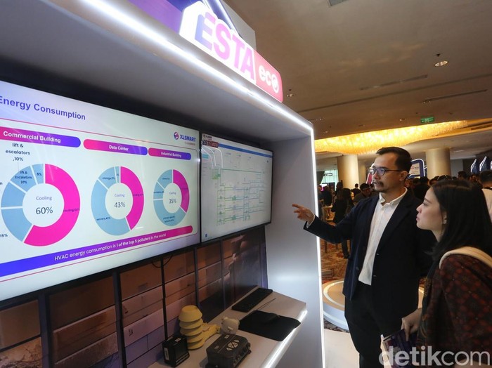 Para pengunjung memadati booth pameran, diskusi dan talkshow pada ajang  XLSmart Bravo 500 Summit di Jakarta, Kamis (11/2/6/2026). Ini adalah forum tahunan edisi kedua yang mempertemukan industri, pemerintah, akademisi dan mitra teknologi di Indonesia.Solusi untuk Korporasi, Solusi untuk Negeri jadi tema yang dipilih dalam acara B2B yang digelar di Jakarta, Kamis (11/6/2026). Event ini mengundang 2.000 partisipan untuk membahas pemanfaatan AI, data, konektivitas dan teknologi digital.