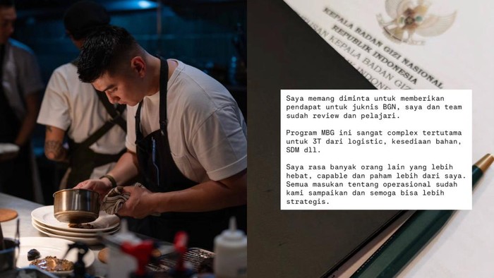 Chef Arnold Soal Penyusunan Juknis MBG: Ada yang Lebih Hebat dari Saya