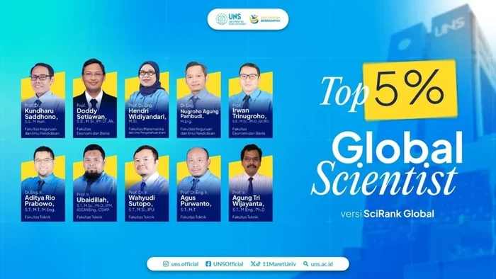 Daftar 10 dosen UNS yang masuk daftar Top 5 Global Scientist.