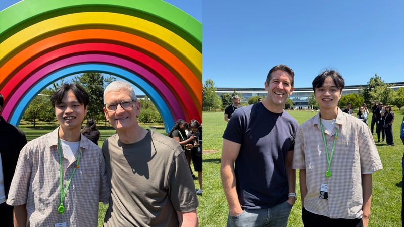 Francesco Emmanuel Setiawan bertemu Tim Cook dan John Ternus