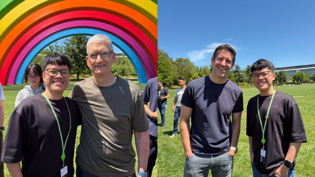 Ghazali Ahlam Jazali bertemu Tim Cook dan John Ternus