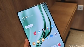 MatePad Mini juga membawa terobosan display melalui layar Flexible OLED PaperMatte pertama di dunia pada tablet mini. Foto: Adi FR/detikINET