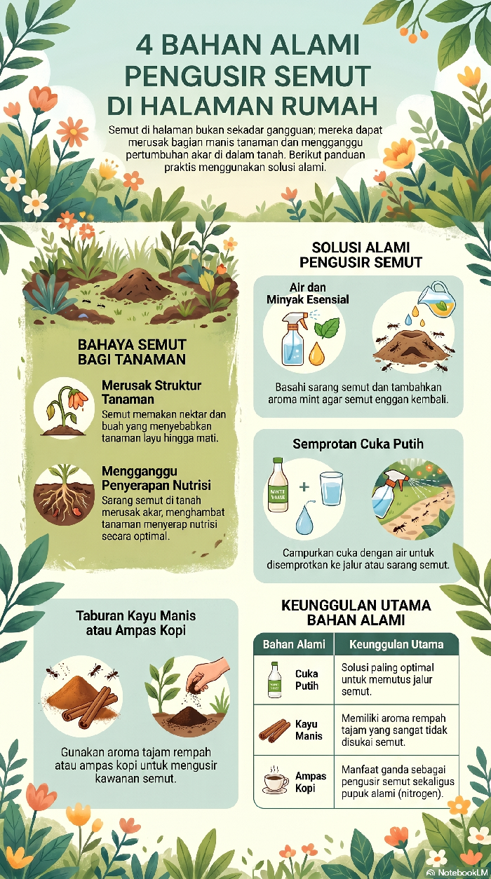 Infografis Bahan Alami Pengusir Semut