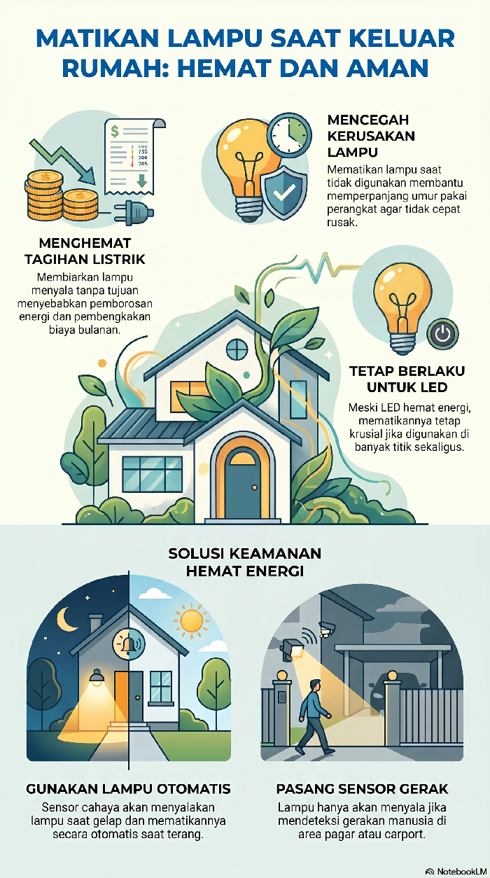 Infografis Matikan Lampu Rumah