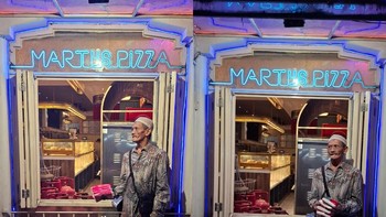 Dukungan OIS membantu kedua ponsel menghasilkan foto yang tetap tajam saat malam hari. Galaxy A57 5G terlihat sedikit lebih terang pada area wajah, sementara Galaxy A37 5G mampu menjaga detail lingkungan sekitar dengan baik. Foto: Rizky Nur Amalia/detikINET