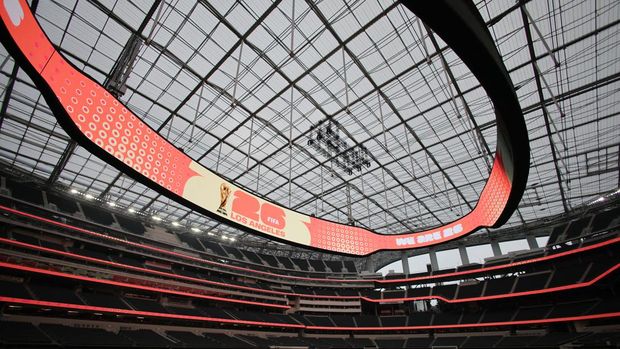 SOCCER-USA/ May 25, 2026; Inglewood, CA, USA; A general overall view of Sofi Stadium (Los Angeles Stadium), a host site for the 2026 FIFA World Cup. Mandatory Credit: Kirby Lee-Imagn Images