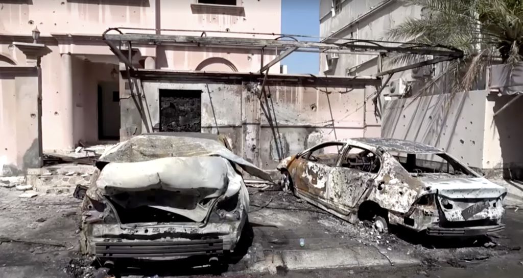 Suasana usai serangan pesawat tak berawak Iran di Bahrain, Kamis (11/6/2026). (Tangkapan Layar Video/REUTERS) Suasana usai serangan pesawat tak berawak Iran di Bahrain, Kamis (11/6/2026). (Tangkapan Layar Video/REUTERS)