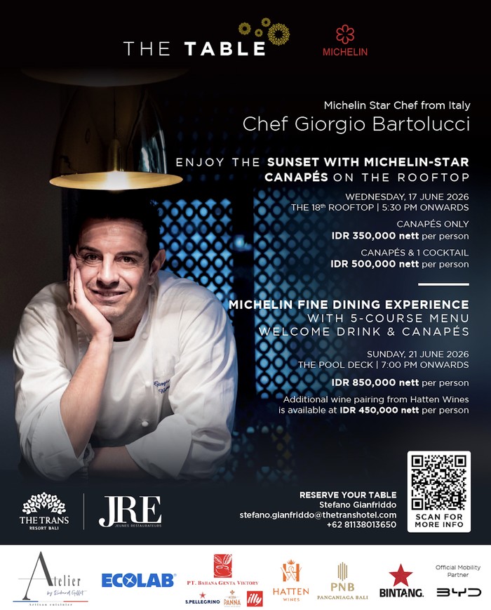 THE TABLE by JRE menghadirkan Chef Giorgio Bartolucci