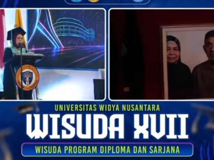 Foto Miranti Bulia saat pidato.