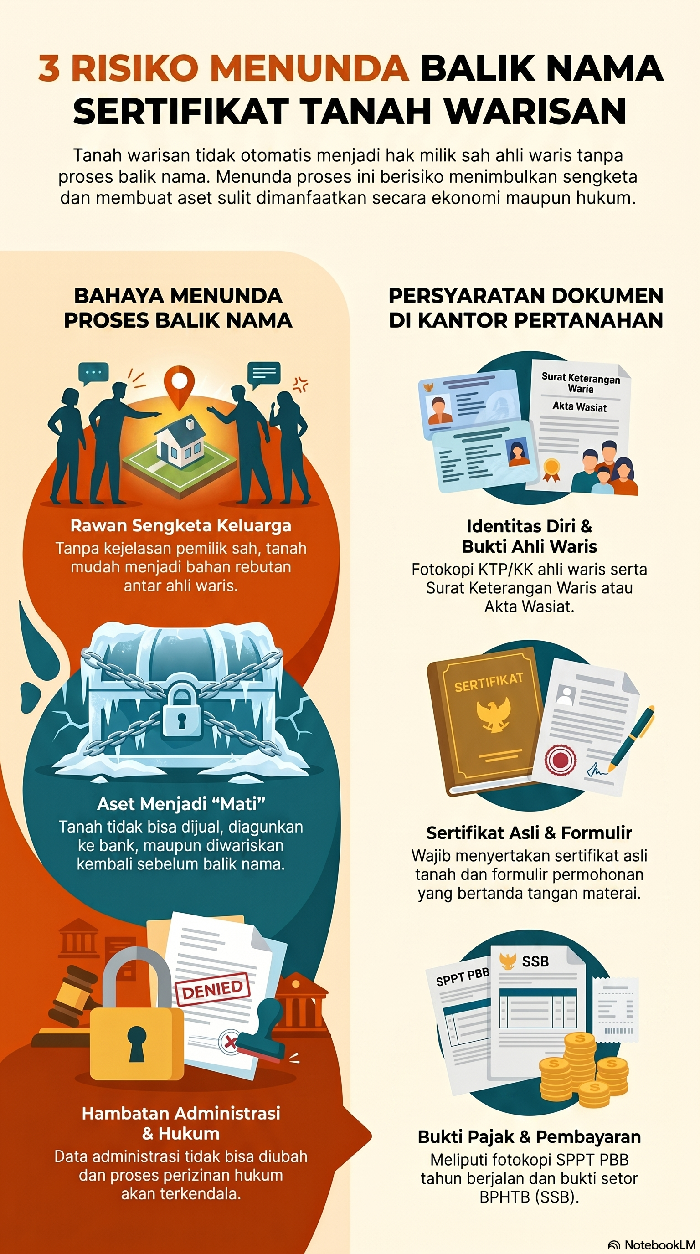 Balik nama sertifikat tanah warisan.