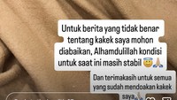 Tika juga menuliskan kabar tersebut adalah kabar bohong alias hoax. Untuk berita tidak benar tentang kakek saya mohon diabaikan, tulis Tika. Foto: dok instagram Tika dan Vincil