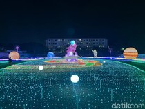 GOR Ken Arok Malang Disulap dengan 5 Juta Lampu Warna-warni