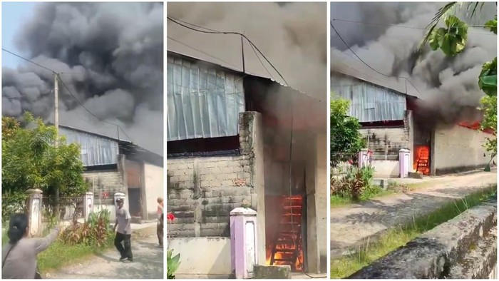 Kebakaran gudang kasur dan mebel di Lampung Timur