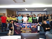 Nobar Piala Dunia dan Bansos, Polda Sumsel Perkuat Kemitraan Bareng Ojol