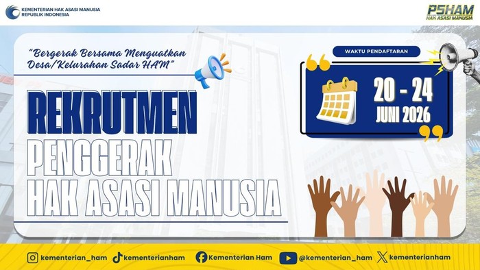 Pembukaan Rekrutmen Penggerak HAM. (Laman resmi KemenHAM)
