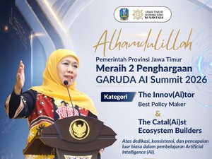 Pemprov Jatim Raih 2 Penghargaan Garuda Impact Summit Usai Manfaatkan AI