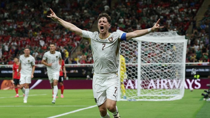 Soccer Football - FIFA World Cup 2026 - Group A - South Korea v Czech Republic - Estadio Guadalajara, Guadalajara, Mexico - June 11, 2026 Czech Republics Ladislav Krejci celebrates scoring their first goal REUTERS/Paul Childs     TPX IMAGES OF THE DAY