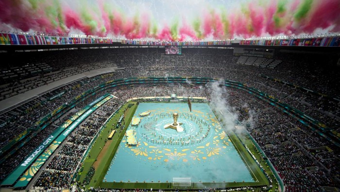 Soccer Football - FIFA World Cup 2026 - Group A - Mexico v South Africa - Estadio Azteca, Mexico City, Mexico - June 11, 2026 General view during the opening ceremony before the match REUTERS/Kai Pfaffenbach     TPX IMAGES OF THE DAY