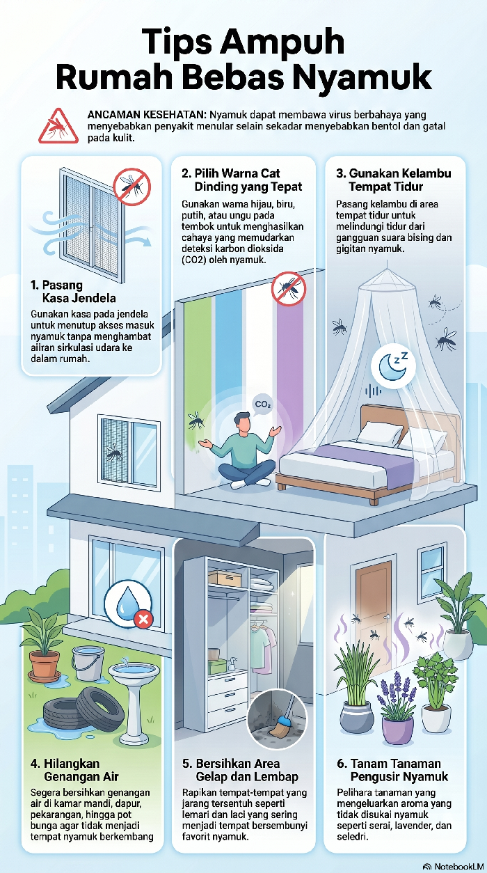 Tips Rumah Bebas Nyamuk
