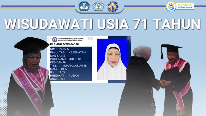 Yulfiati, lulusan S1 tertua berusia 71 tahun