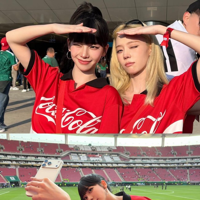 Adu Gaya Karina-Winter aespa & Kwon Eunbi Nonton Piala Dunia 2026 di Meksiko