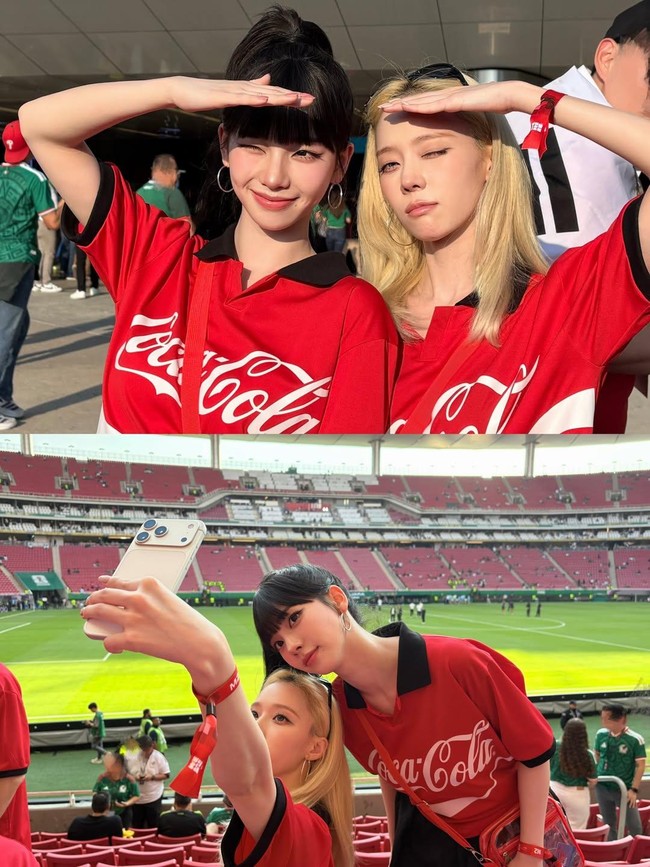 Adu Gaya Karina-Winter aespa & Kwon Eunbi Nonton Piala Dunia 2026 di Meksiko
