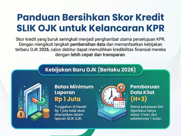 Cara Membersihkan Skor Kredit SLIK OJK agar Bisa KPR Lagi