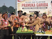 Vinanda Resmi Lantik 1.600 Pramuka Garuda Kota Kediri