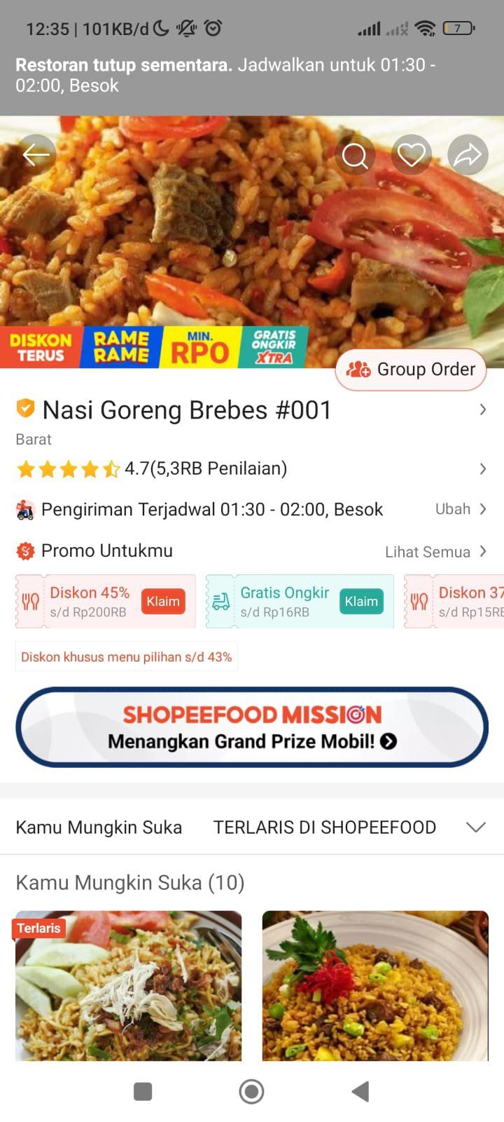 Service Bintang 5! Warung Nasi Goreng Kasih Timun Utuh Buat Lalapan Warung Nasi Goreng Kasih Timun Utuh Buat Lalapan
