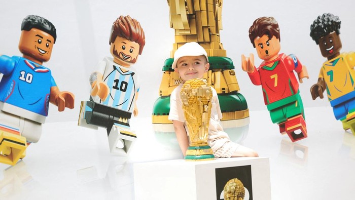 Visitors interact with an activation during the FIFA World Cup 2026 Experience at Legoland in Carlsbad, California, U.S., June 13, 2026. REUTERS/Mario Anzuoni
