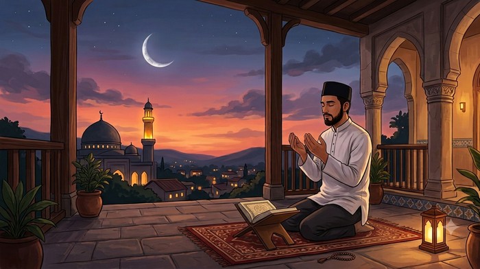 Ilustrasi Berdoa